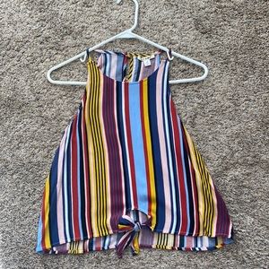 Colorful Vertical Striped Blouse